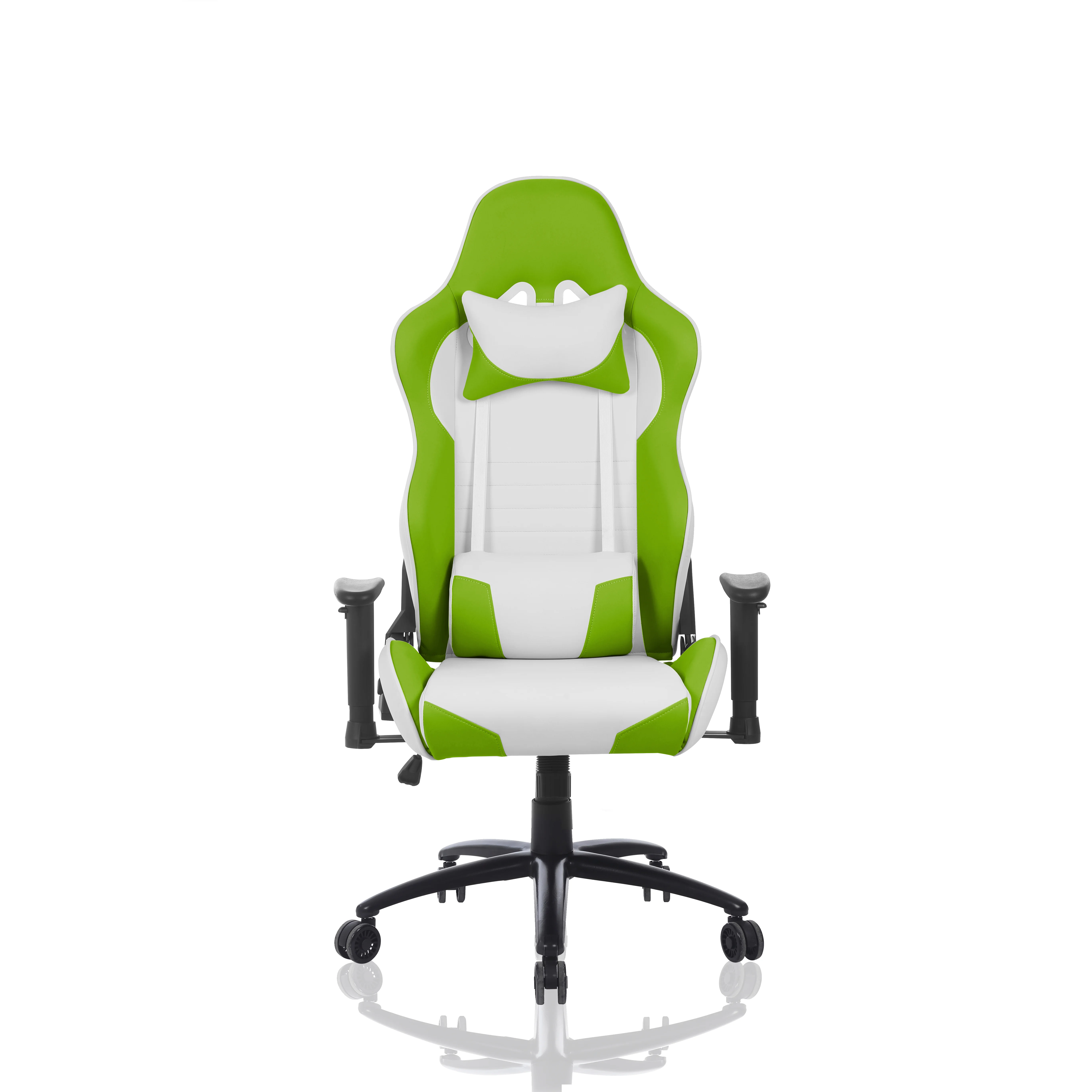 Premium Leatherette Clean And Brief Green Gaming Chair High Quality Game Chair With Metal Frame Silla Gamer Green Gaming Chair