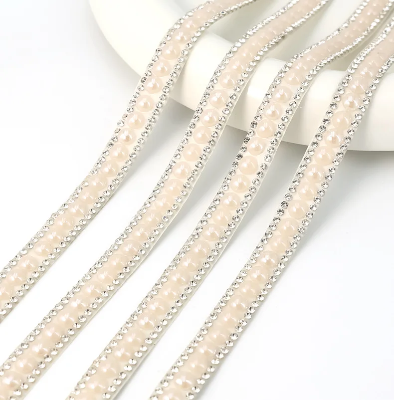 10 Yards Strassbänder, selbstklebend, glitzernd, Kristall, Diamant, DIY, Kunst, Auto, Hochzeit, Party, Festlichkeit, Geschenk, Dekoration, Perlenrolle – Detail 6