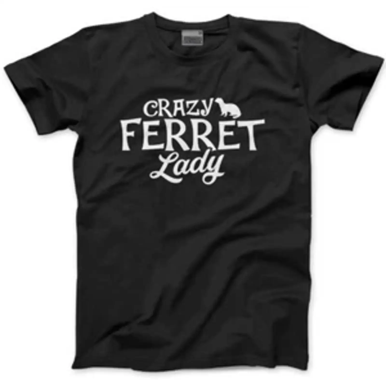 Crazy Ferret Lady Frettchenliebhaber Tierbesitzer Geschenk Herren T Shirt vintage Washed designer clothes homme Comfortable