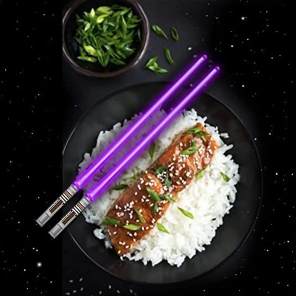 Tableware Glowing Light Saber Chopsticks Detachable Reusable LED Chopstick Washable Luminous Chopstick Party