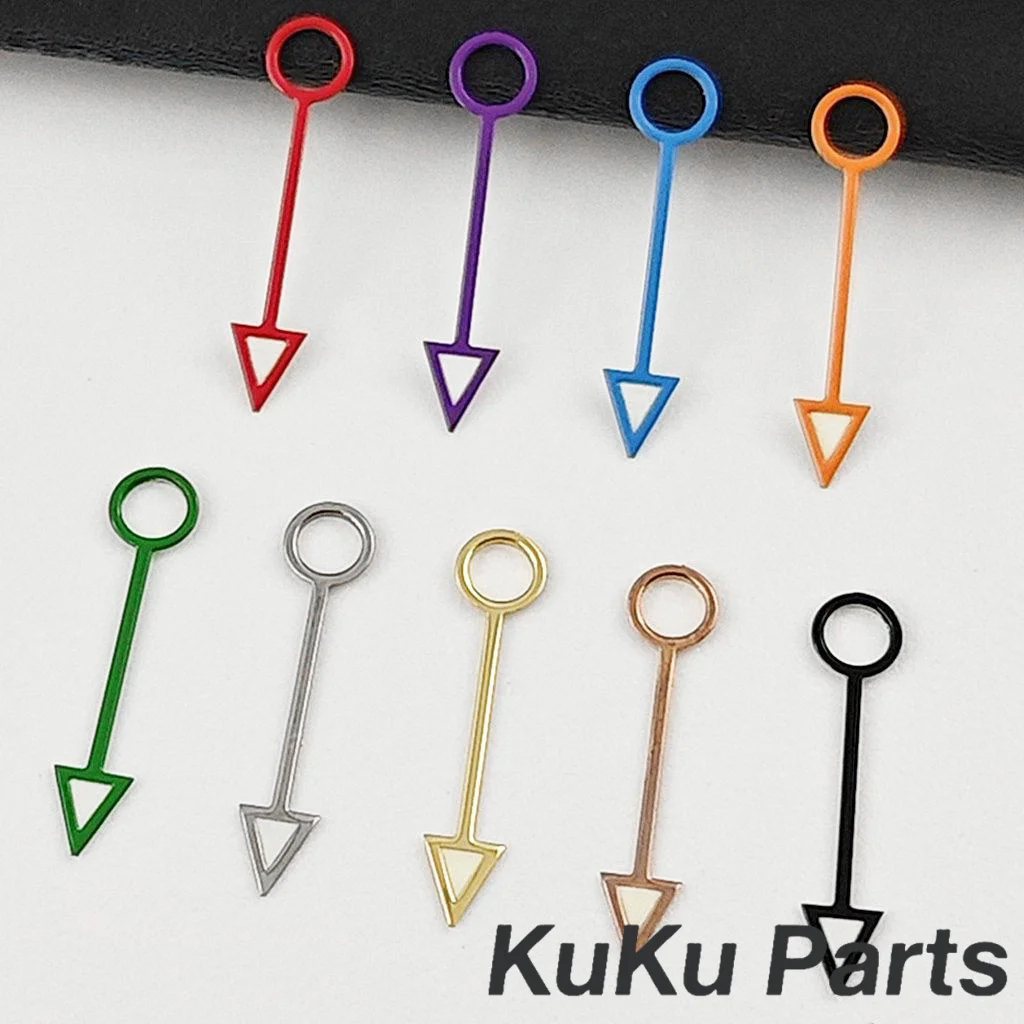 NH34 12.5MM GMT Silver Gold Black Orange Blue Red GMT Hands For NH35 NH36 NH34A 4R34 Movement Replacement Parts Green Luminous