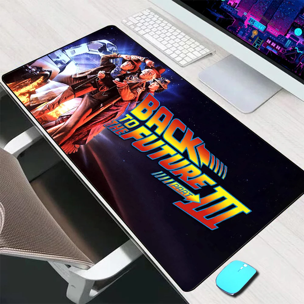 Back to The Future Mouse Pad Large Gaming Accessories Mouse Mat Keyboard Mat Desk Pad Computer Mousepad PC Gamer Laptop Mausepad