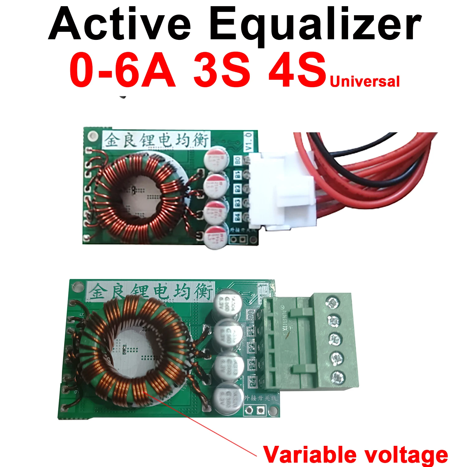Equalizador Ativo Balancer Lifepo4 Li-ion Bateria Transformador de Energia f 12v Carro Elétrico rv Bms Proteção Board 3s 4s 6a