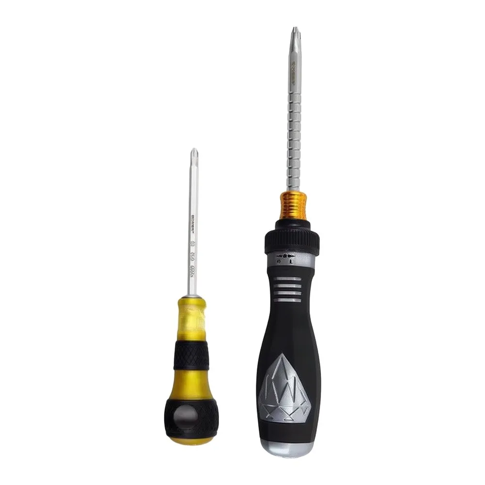 Adjustable Length Ratchet Screwdriver For S2 Alloy Steel Dual Function Quick Change Bit Driver For Mechanical Home Electronics