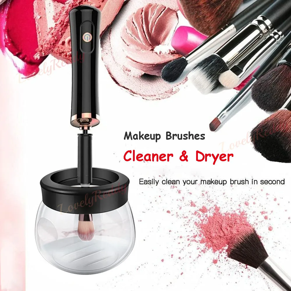 

Quick Makeup Brush Cleaner Dryer Professional Most Size Brush Cleaning Tool Skin Care Facial Brush Deep Cleansing Drying Device