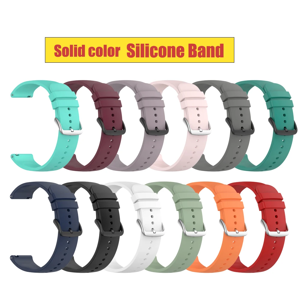 Sports Silicone Strap For Fossil GEN 6 44mm Smart Watch Band Accessories For Fossil GEN 5E 44mm / GEN 5 LTE 45mm 20mm 22mm Wrist