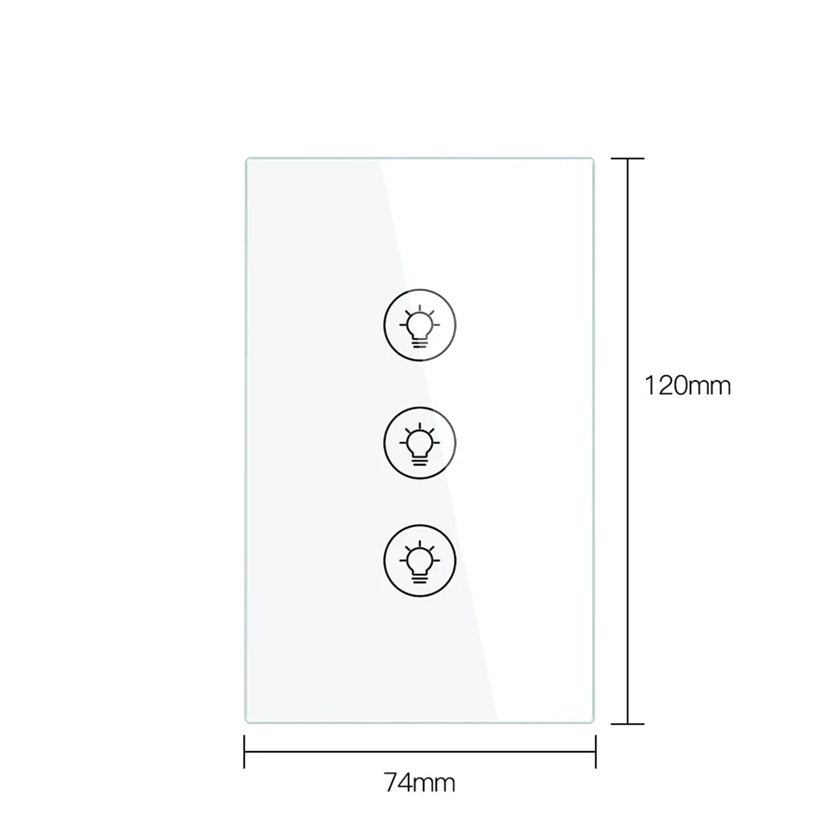 A07I Tuya Smart ZigBee Multi-Gang Light Dimmer Switch Control Smart Tuya APP Control Works with Alexa Home 3 Way US Plug