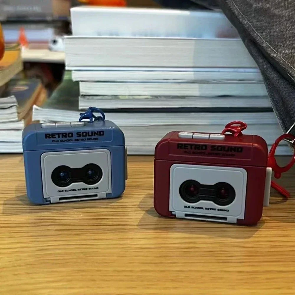 LLavero de juguete con grabadora eléctrica para niños y niñas, llavero con soporte de música, Vintage, puede grabar y reproducir música, regalos creativos