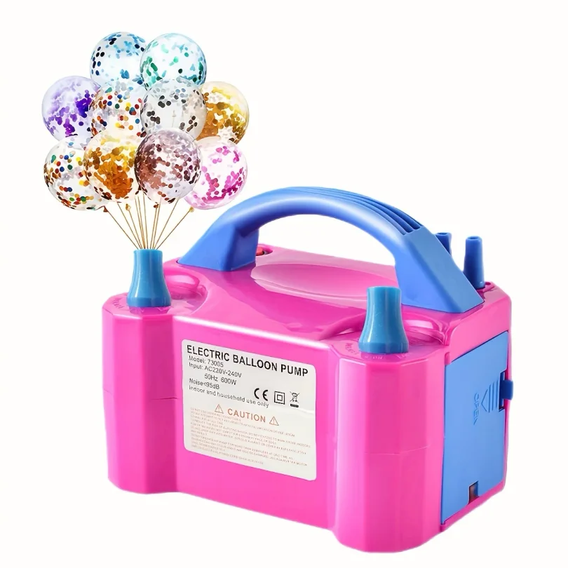 

Portable Electric Balloon Pump -AC 110V-120V 600W Balloon Inflator With Dual Nozzle 2 Tying Tools Party Decoration Wholesale