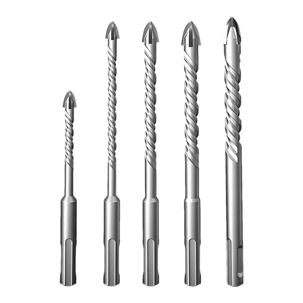 

Professional Triangle Diamond Drill Bit Set 5 Pieces for Drilling Tiles Concrete Wood with Stable Three Sided Flat Handle