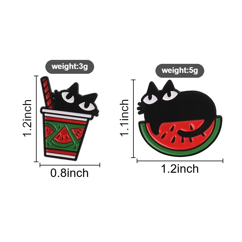 2-7 STÜCK/SET Cartoon-Tier-Kollektion Brosche Emaille-Pin Cosplay Spiel Hexe Ritter Schwarze Katze UFO-Katze Alien Frosch Ente Abzeichen Schmuck – Detail 11