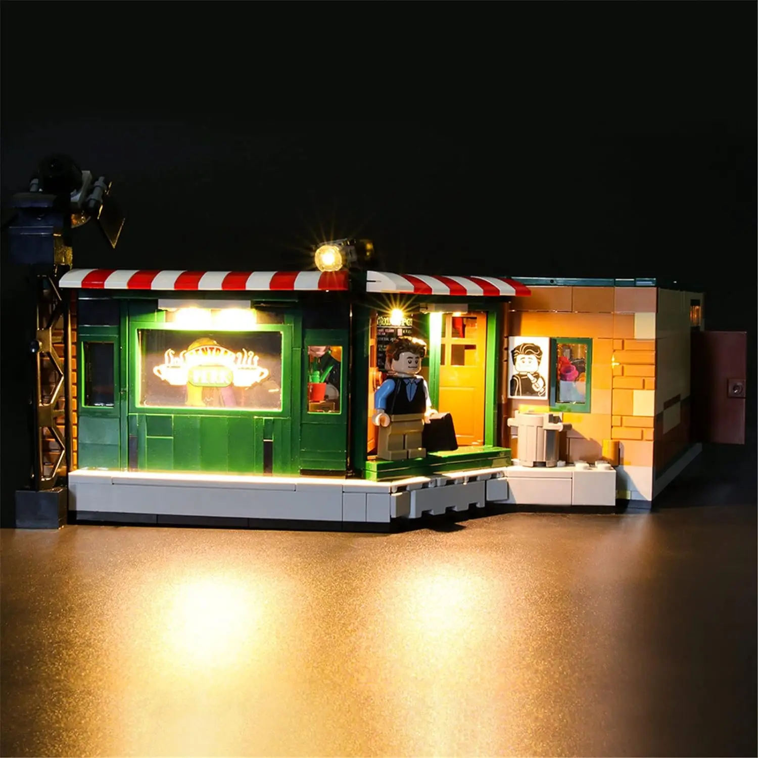 Hprosper 5V LED Light For 21319 Friends Central Perk Decorative Lamp With Battery Box (Not Include Lego Building Blocks)