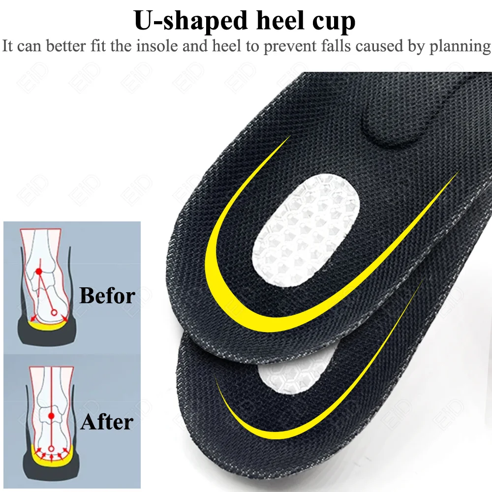 Orthopedic Insoles for Man Women Memory Foam Cushion Gel Insole Silicone Arch Support Pads Sport Shoe Pad Soft Running insoels