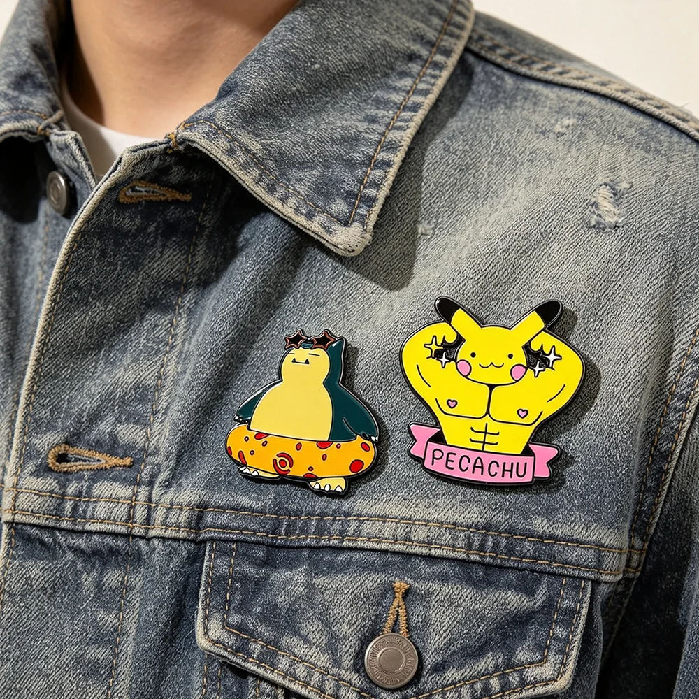 Funny Cartoon Creature Enamel Pins Cartoon Mouse Metal Lapel Brooches Novelty Anime Fan Gifts for Teens Adults Collectors