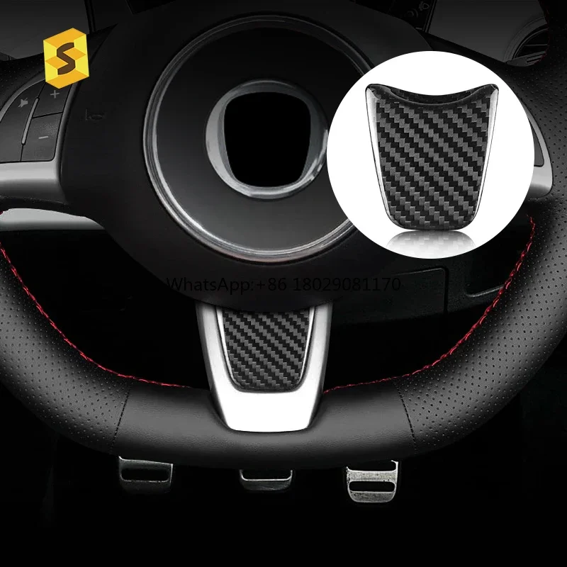 Carbon Fiber Interior Accsori innovation dign Steering Wheel chin decorative sticker For Fiat 500/ABARTH