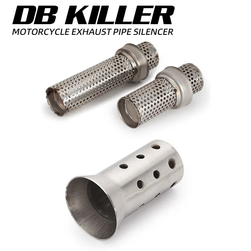 Universal 51 Motorcycle Front Catalyst DB Killer Removable for Motorcycle Exhaust Muffler Racing Street Bike Tube Accessories