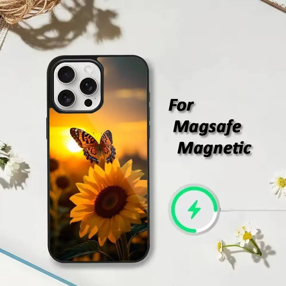 حافظة هاتف جميلة على شكل حرف S لهاتف iPhone 17,16,15,14,13,12,Plus,Pro,Max لشحن Magsafe اللاسلكي المغناطيسي