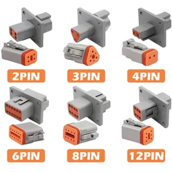 5/10/100Sets Deutsch DT series Waterproof Wire Connector Flange DT06-2S DT04-2P DT06 DT04 Automotive Sealed Plug DT connector