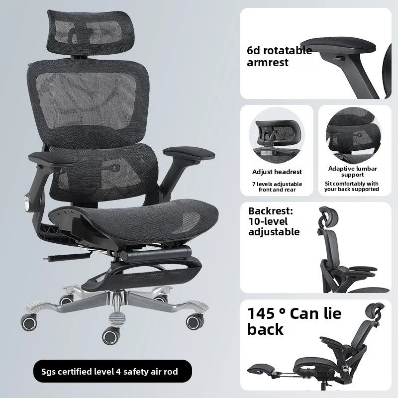 Ergonomic Gaming Chair Computer Office Chair Comfortable Home Desk Chair with Lumbar Cushion