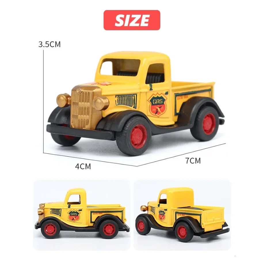 Schaal 1:64 Diecast Legering Speelgoed Model Auto 4-delige set Trek Klassieke Retro Pocket Mini Kids Vintage Auto Model Speelgoed Voor Jongens