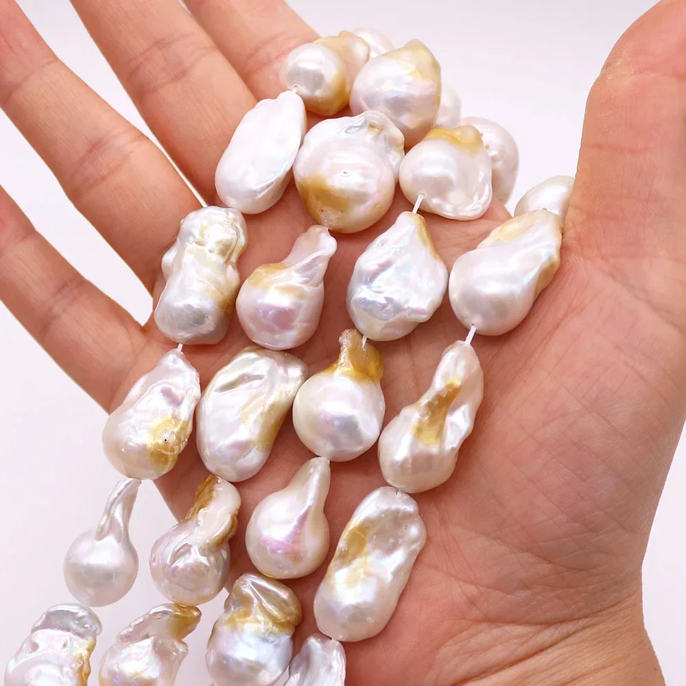 Graceful Natural Freshwater Irregular Dyed Tail‑Shaped Pearl Loose Beads Straight Hole Beads Handmade DIY Jewelry Craft Gifts