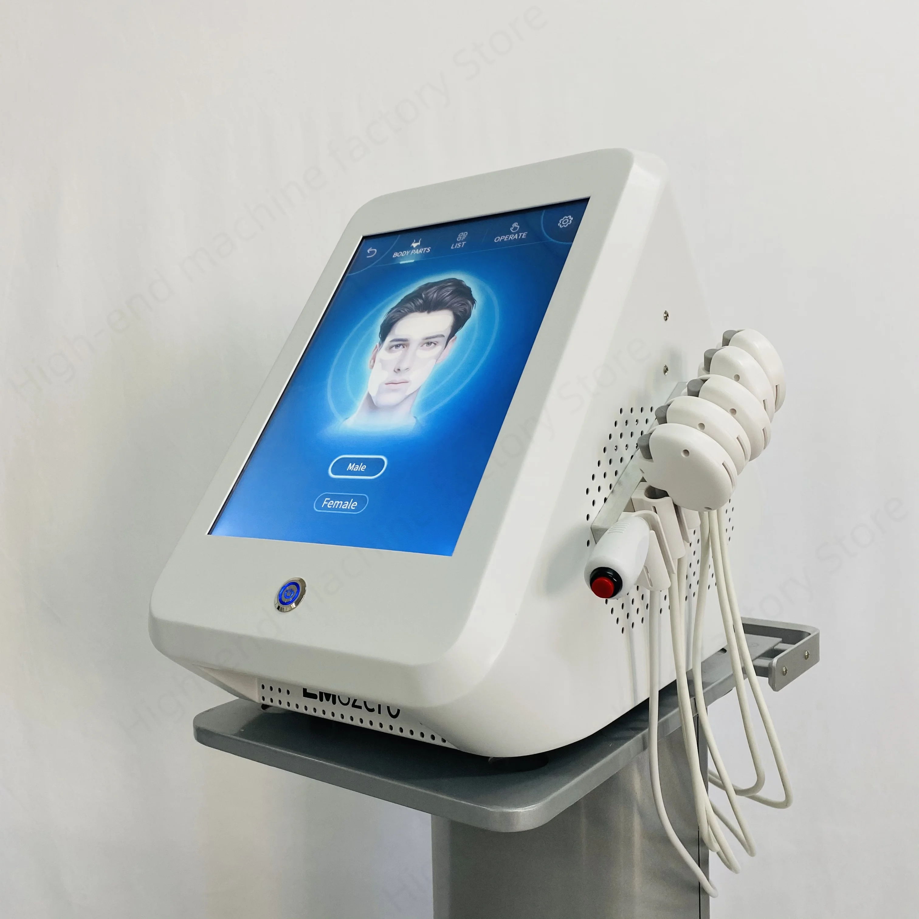 NEW Ems RF Facial Electrostimulation Face Lifting Machine 6 Handles Sculpt Face Pads Massager Device Anti Aging Wrinkles Removal