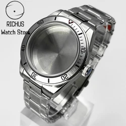 39mm Silver Watch Case Stainless Steel Folding Buckle Strap With Bezel Fit NH35 NH36 ETA2824 PT5000 Movement Watch Accessories