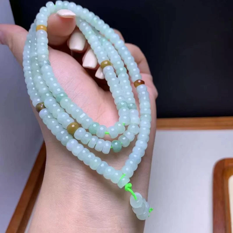 Factory Direct Sales Natural Emerald Spacer Jade Delicate Simple Fashion Long Chain Necklace Dropshipping