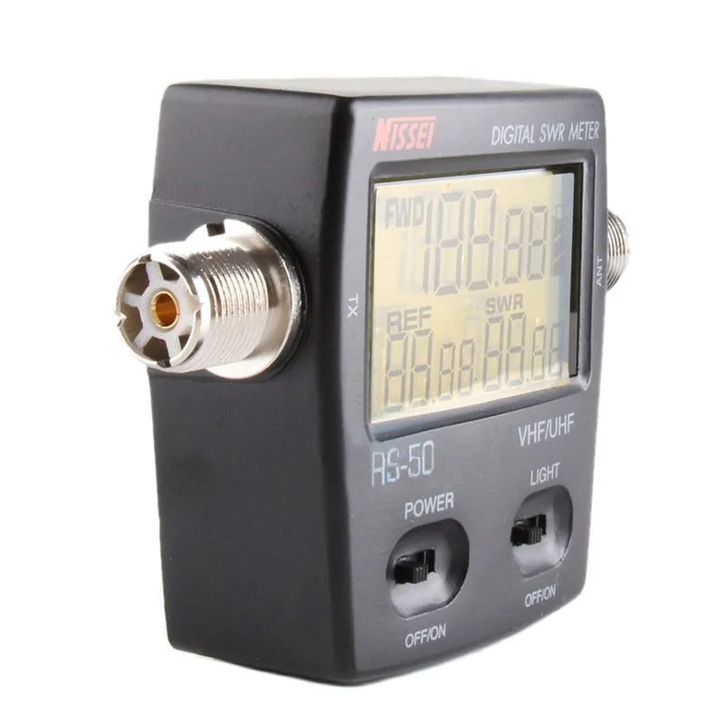 NISSEI RS50 цифровой счетчик мощности КСВ 125-525 МГц UHF VHF женский светодиодный экран антенна счетчик тестирования радиокоммуникаций
