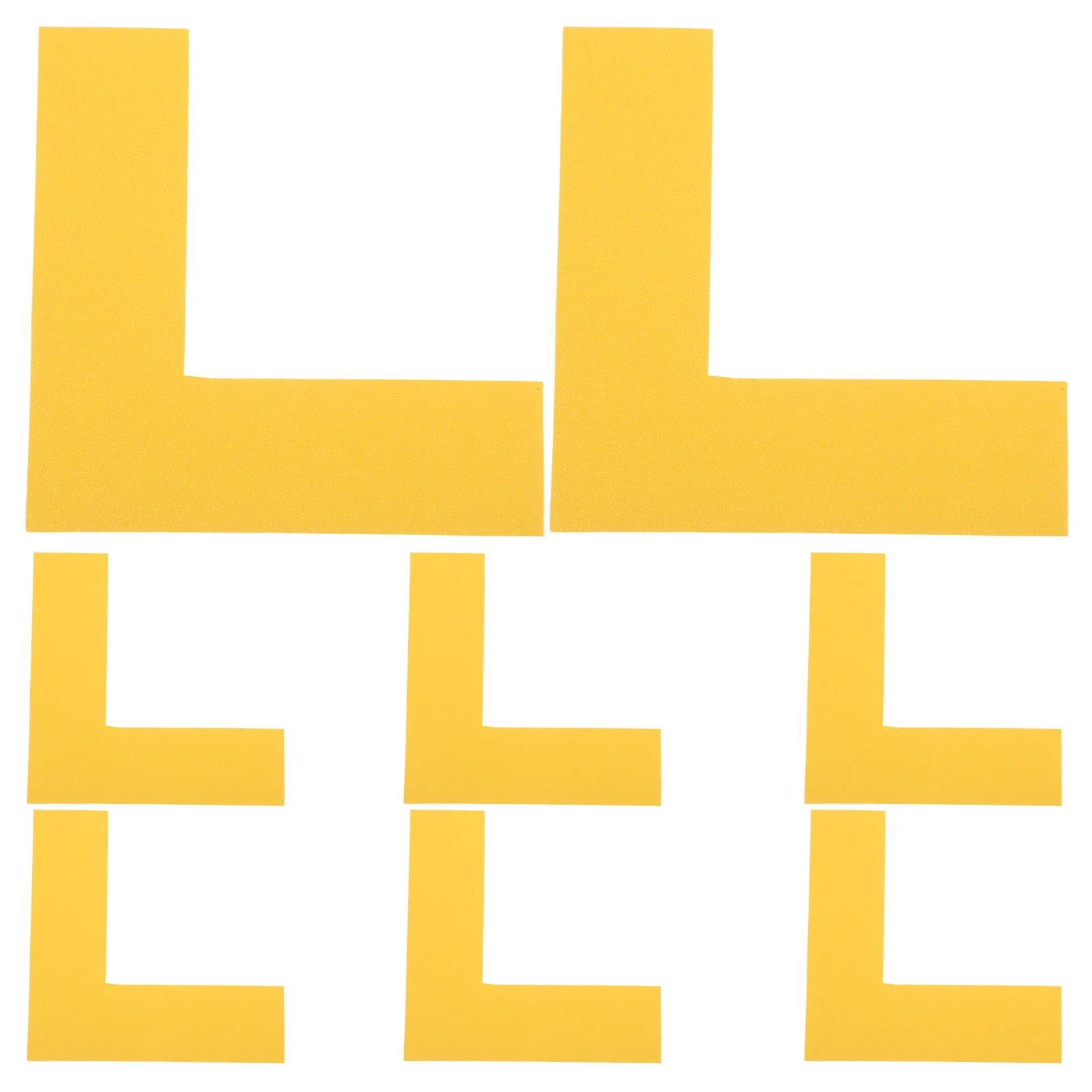 8 قطعة علامات الموقع الأرضي على شكل حرف L شارات أرضية مقاومة للاهتراء لمستودع المكاتب علامات تسليط المنطقة الفعالة