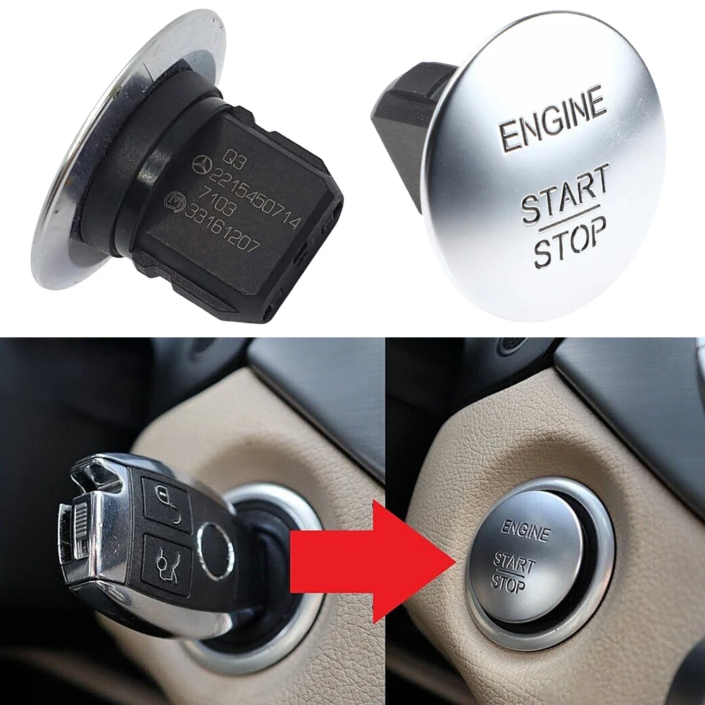 Car Keyless ONE-CLICK Start Stop Push Button Engine Ignition Switch For Mercedes Benz All Models C W204 GLK X204 W176 W205 W212