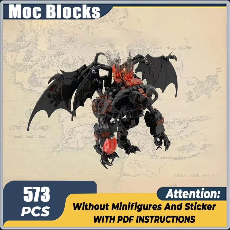 

Magical Rings Moc Building Blocks Movie Monsters Balrog Model Technology Bricks DIY Assembly Street View Toys Gifts