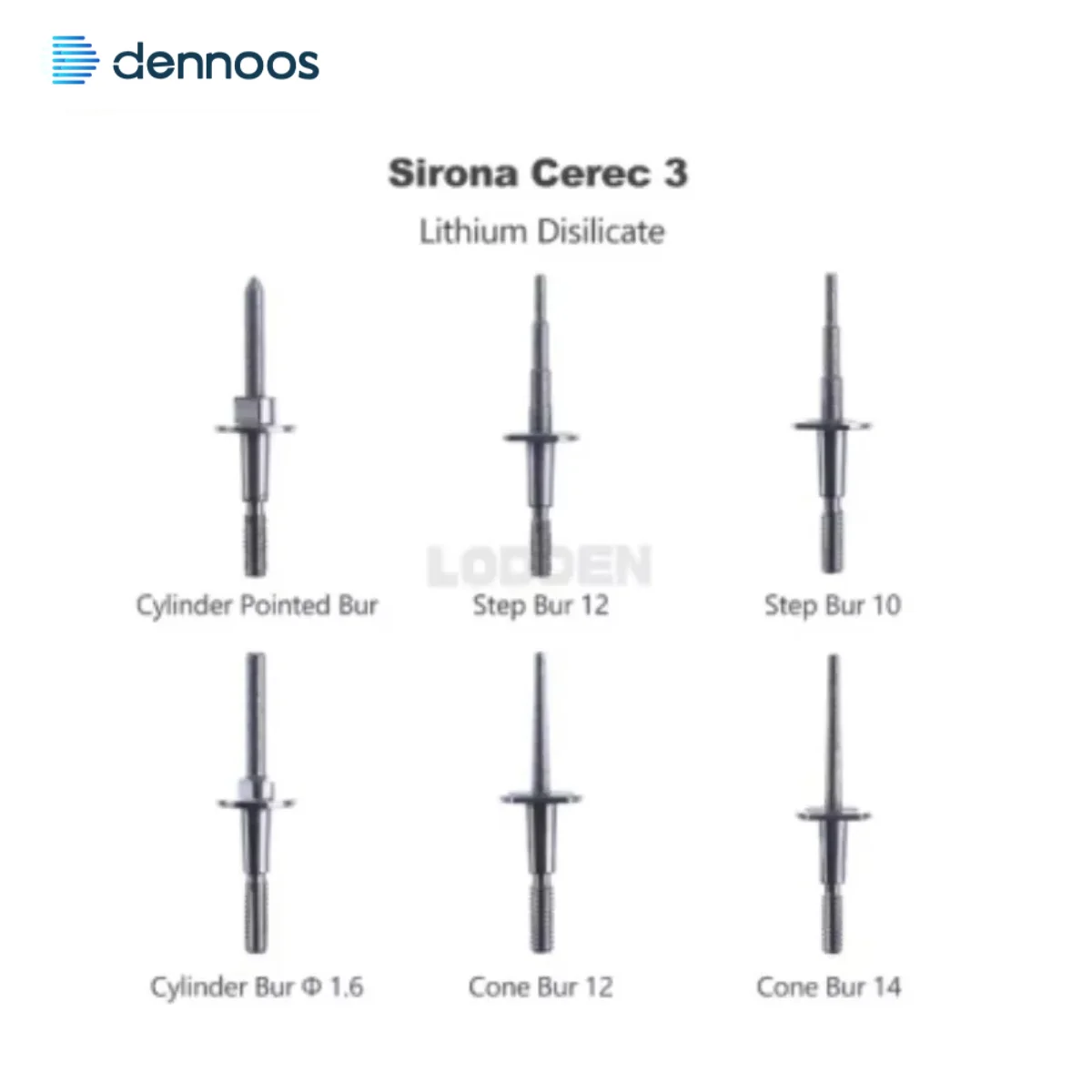 Dental Lab Sirona Cerec3 Carborundum Wet Milling Burs Step Bur for Lithium Disilicate Cad/Cam System