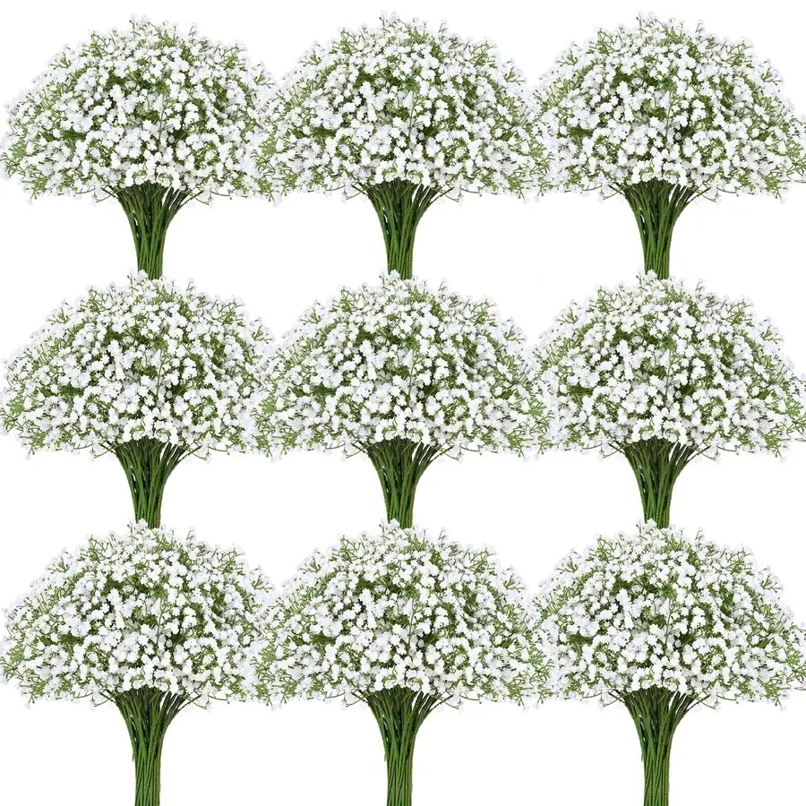 

Pcs Babys Breath Artificial Flowers, Baby Breath Flowers Artificial Bulk, Real Touch White Fake Flowers, Faux Babies Breath Gyps