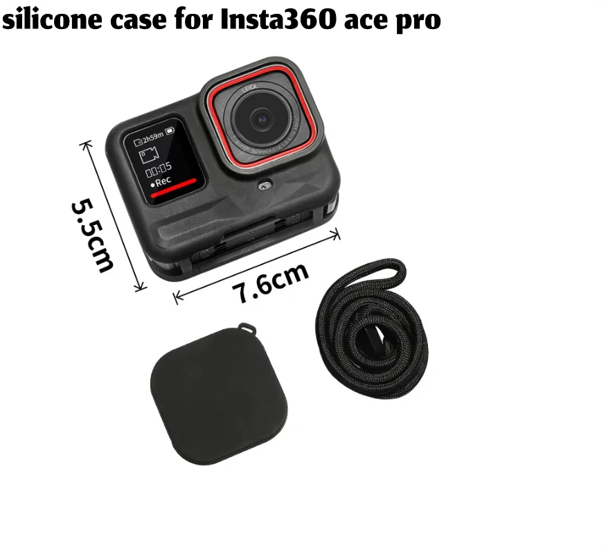 Silicone Case For Insta360 Ace Pro Only Accessories Silicone silica gel Cover Lens Cap Shell Protector Soft Insta360 ace pro