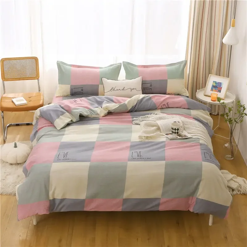 Minimalist Sheet Comfortable and Lightweight Duvet Cover Suitable All Skin Types Male Female Students in All Seasons Coverlet