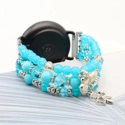 20mm Jewelry Wrist Strap Bracelet for Amazfit GTS 4 mini/ GTS 3/ 2/ 2e & GTR 42mm & Bip 3/Bip U Pro/Bip/Bip Lite Beaded Band