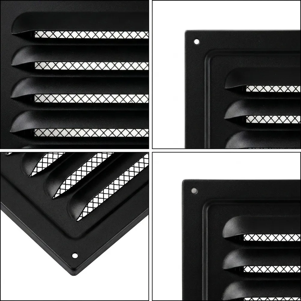 Metal Louver Vent Cover RainProof Heat Dissipation Grille Air Outlet For Exterior Wall Ventilation System Home Improvement 25cm