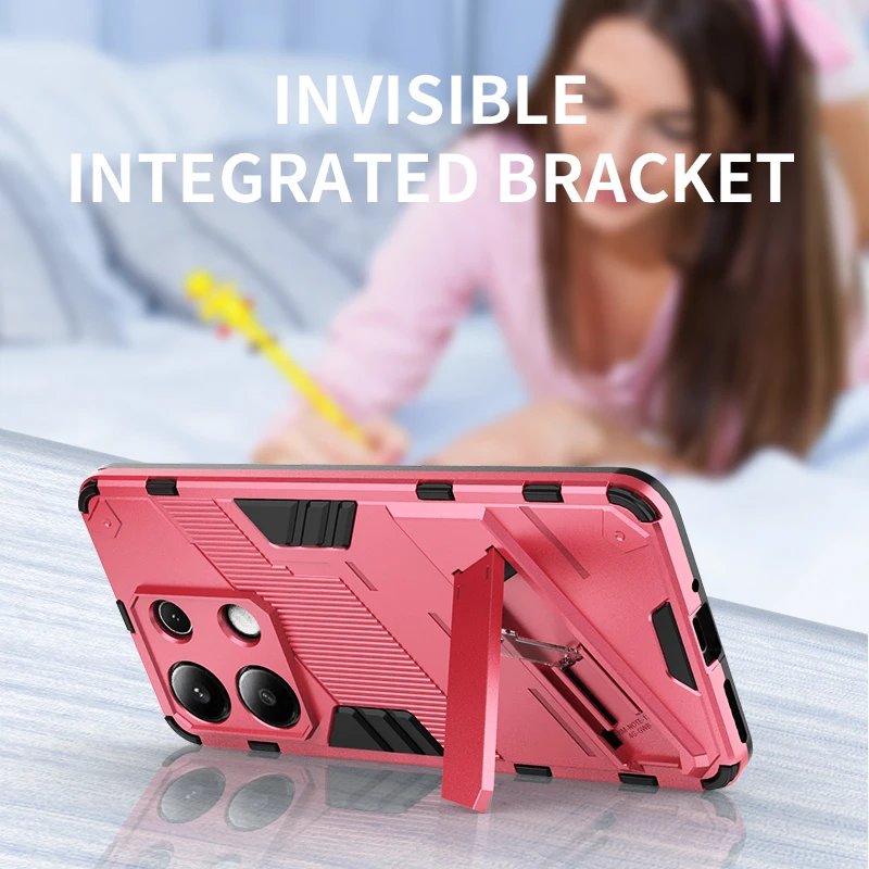 Funda para Xiaomi Redmi Note 13 Pro 4G, carcasa de teléfono a prueba de golpes para Redmi Note 13, 12, 5G Pro 12Pro Plus, Funda de PC con soporte duro