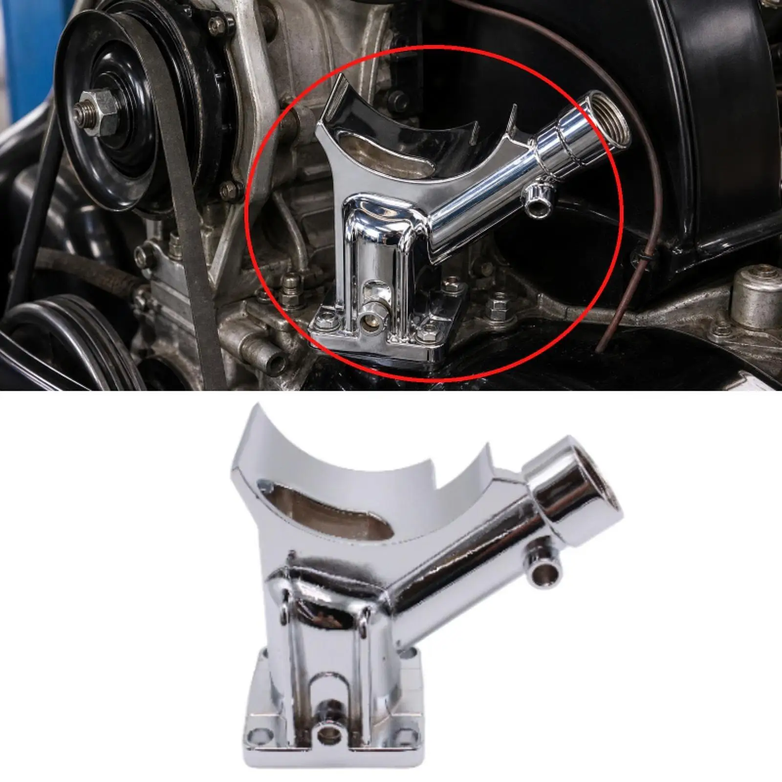 Soporte de Alternador Metálico de 12V, Base para Generador, Soporte de Motor de Aleación de Aluminio, Accesorio para Vw Tipo 1 Karmann Ghia Bus