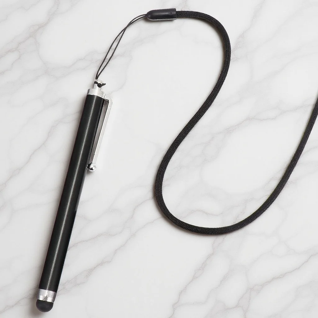 5Pcs Capacitive Touch Screen Pen Silicone Tip Metal Stylus Anti-Lost Lanyard for Phone Tablet Lightweight Writing Drawing Tool