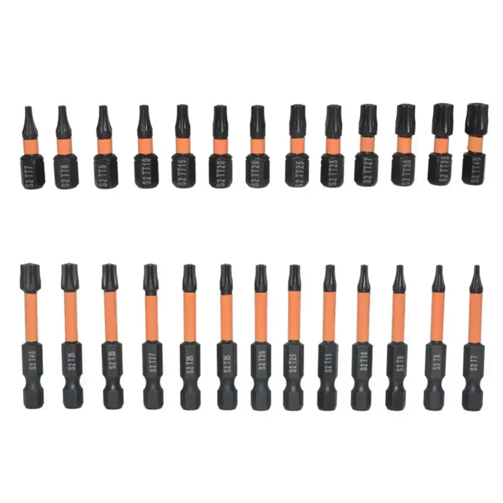 26 Pcs Torx Bit Set Security Tamper Proof Torx Star Bits 1 4-Hex Shank Quick Change Connect Driver Drill Screwdriver-Bit