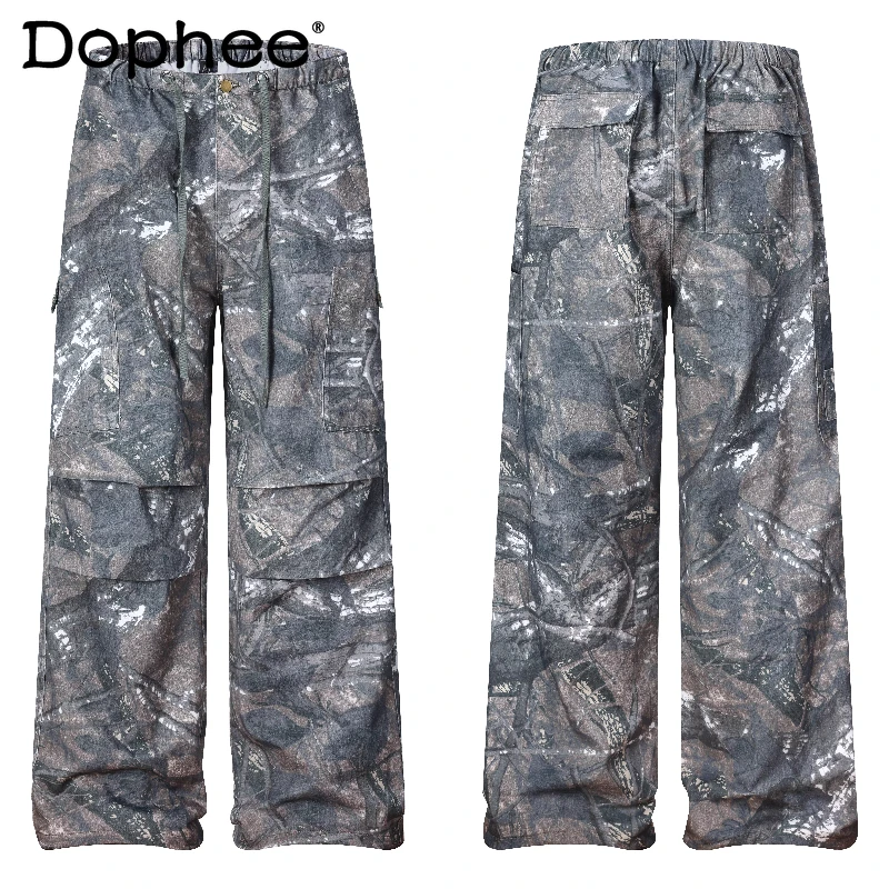 

2026 Men's Spring Outdoor Tooling Cotton Pants Three-dimensional Pocket Cargo Pants Handsome Personality Unique Tooling Trousers