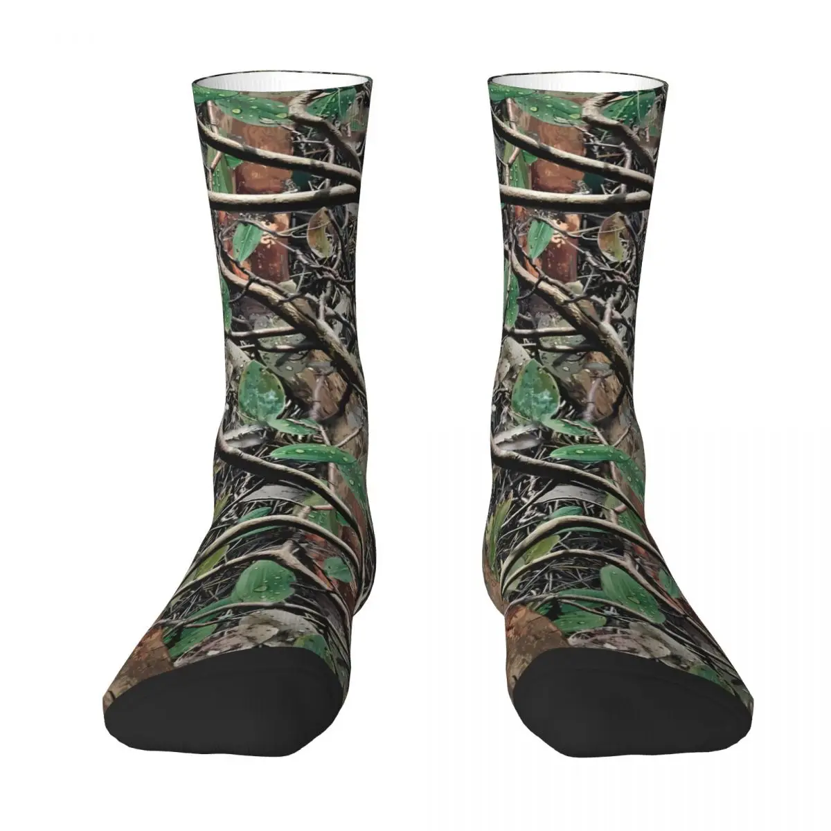 Wood Real Tree Camouflage Socks Sports 3D Print Boy Girls Mid-calf Sock