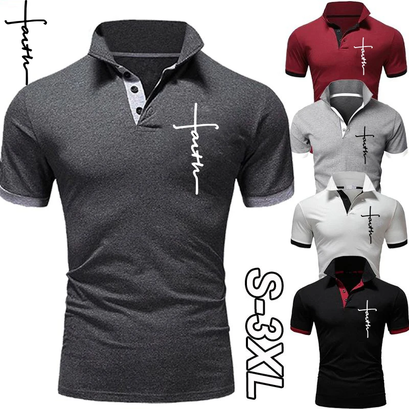 Jesus Printed Tshirt  New Fishing Polo Tee Quick Dry Breathable Sports Outdoor Men Clothing Short Sleeve Top Tshirt