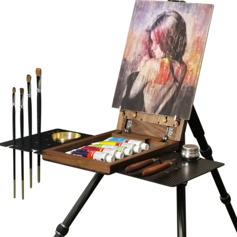 Quick-loading personalized customized oil painting box for outdoor sketch of art students.