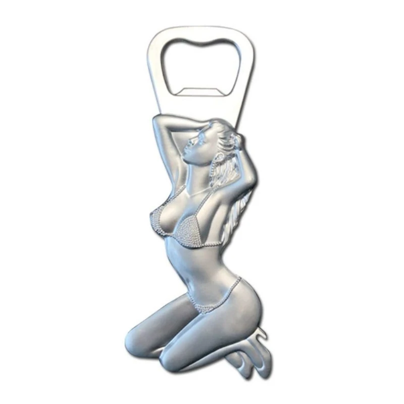

Western beautiful woman bottle opener, refrigerator sticker metal bottle opener personalized hotel beer zinc alloy
