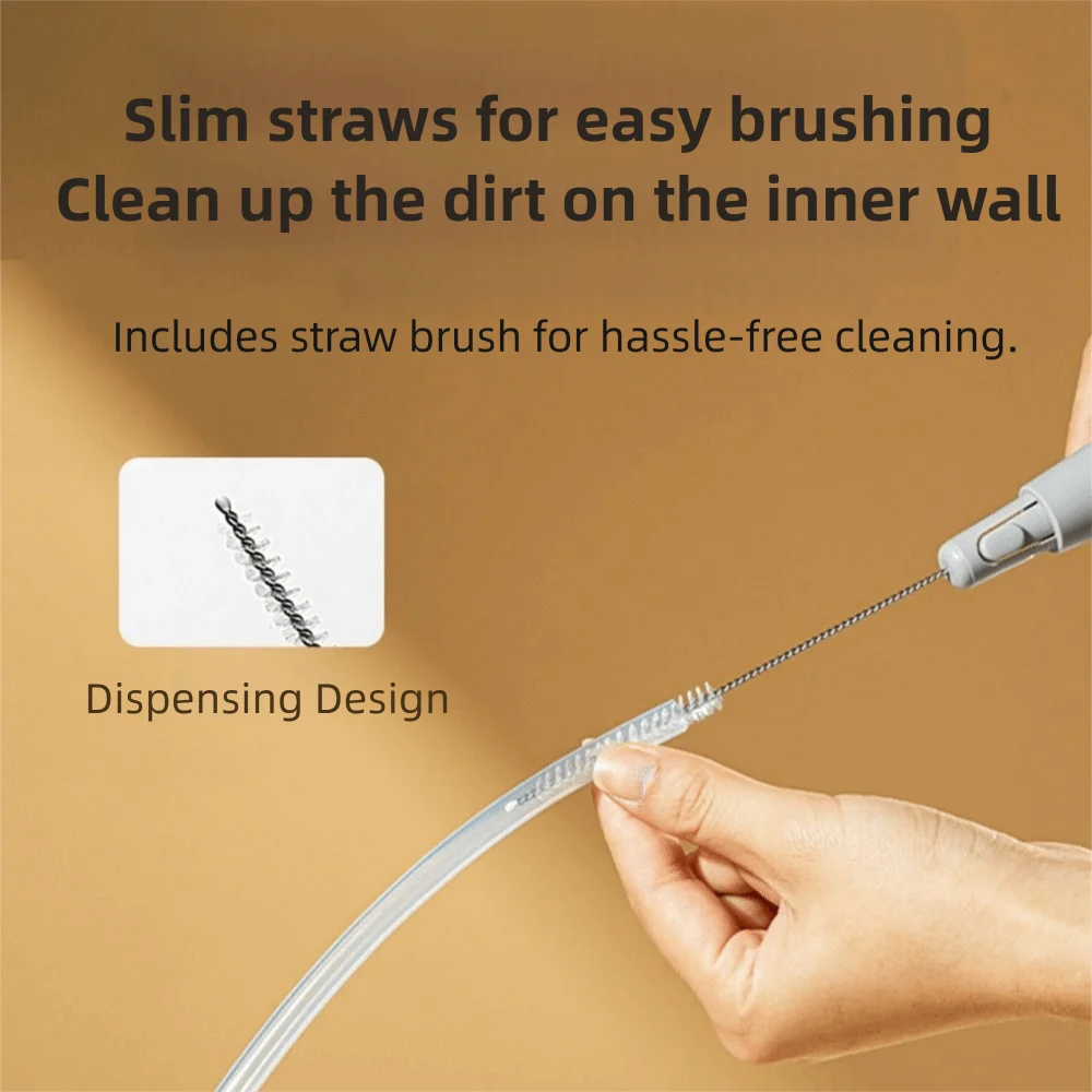 

Щетка для бутылок с водой 5-в-1, нейлоновая губка, мягкая щетина, очиститель щелей, силиконовая соломинка, щетка для бутылочек для кормления без BPA, кухонное использование