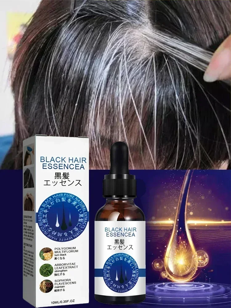 

Nourish Scalp Anti Hair Loss Anti Gray Hair Essence Blackening Serum Treatment White To Black Hair Repair Care