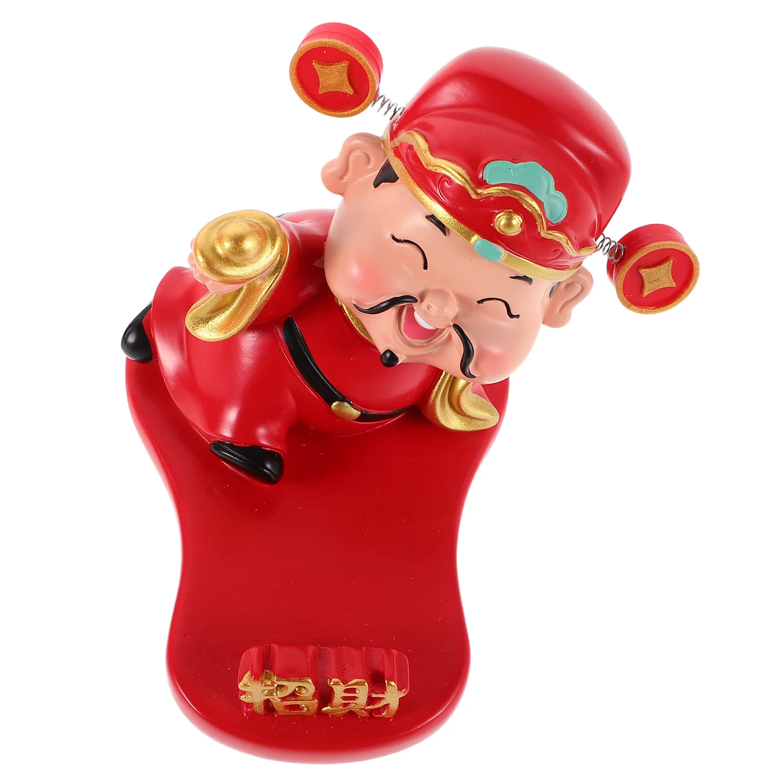 

Car Mobile Phone Rack Wealth Statue Resin Dashboard Ornament Office Stand Fortune Decoration Mini God Sculpture Prosperity